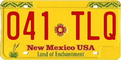 NM license plate 041TLQ