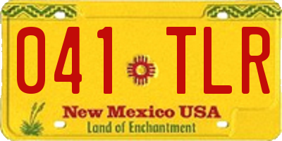 NM license plate 041TLR