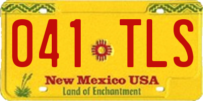 NM license plate 041TLS