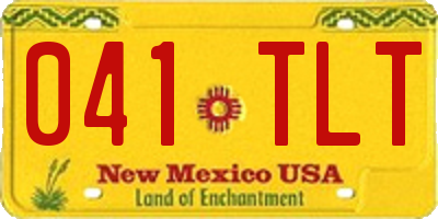 NM license plate 041TLT