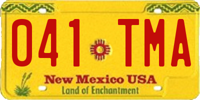 NM license plate 041TMA