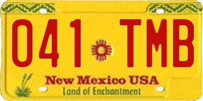 NM license plate 041TMB