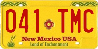 NM license plate 041TMC