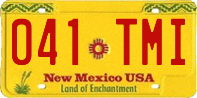 NM license plate 041TMI