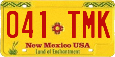 NM license plate 041TMK