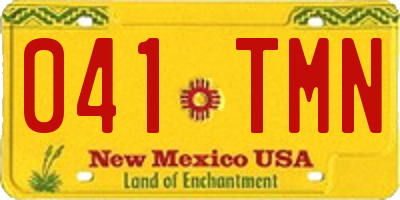 NM license plate 041TMN