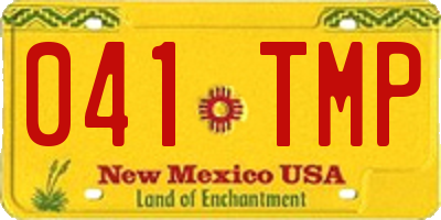 NM license plate 041TMP
