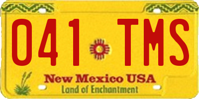 NM license plate 041TMS