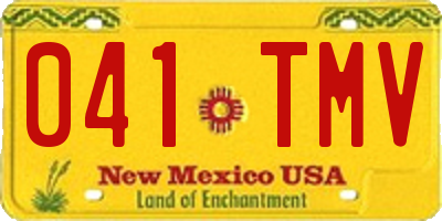 NM license plate 041TMV