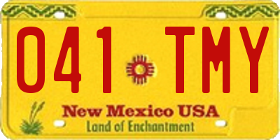NM license plate 041TMY