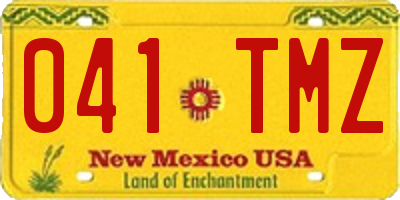 NM license plate 041TMZ
