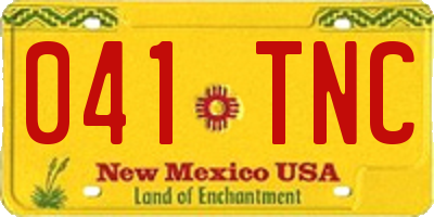 NM license plate 041TNC