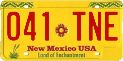 NM license plate 041TNE