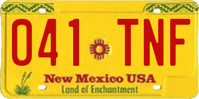NM license plate 041TNF