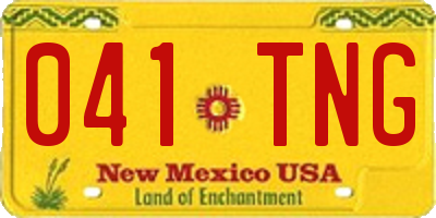 NM license plate 041TNG