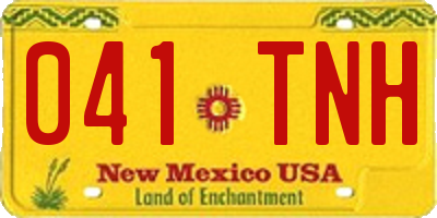 NM license plate 041TNH