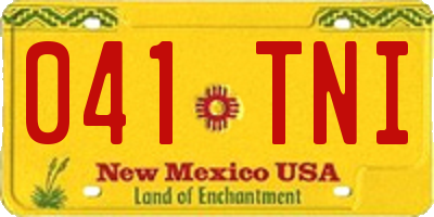 NM license plate 041TNI