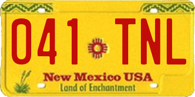NM license plate 041TNL