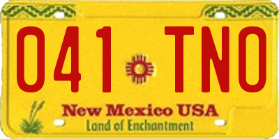 NM license plate 041TNO