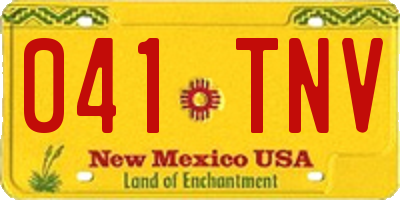 NM license plate 041TNV