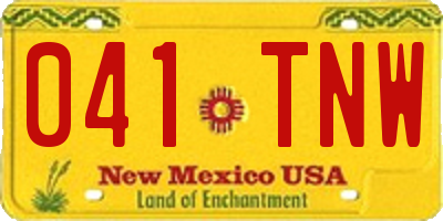 NM license plate 041TNW