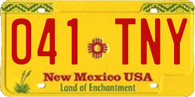 NM license plate 041TNY