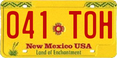 NM license plate 041TOH