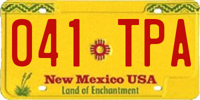 NM license plate 041TPA