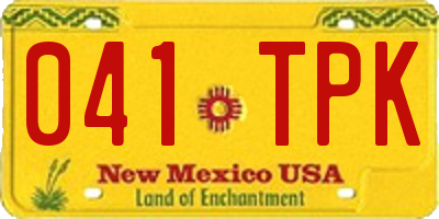 NM license plate 041TPK