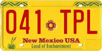 NM license plate 041TPL