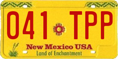 NM license plate 041TPP