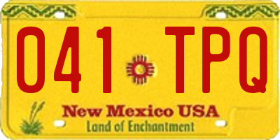 NM license plate 041TPQ