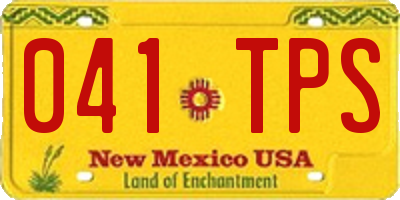NM license plate 041TPS