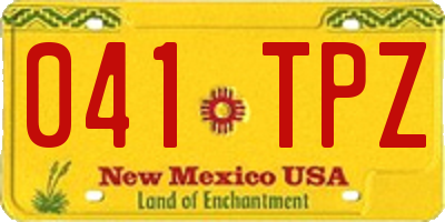 NM license plate 041TPZ