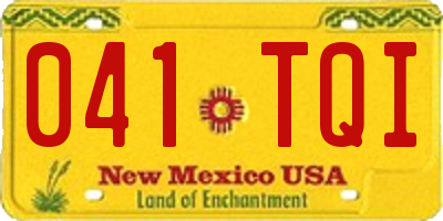 NM license plate 041TQI
