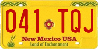 NM license plate 041TQJ