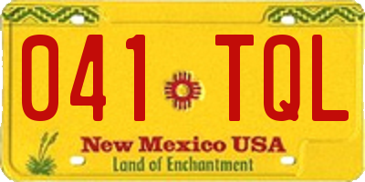 NM license plate 041TQL