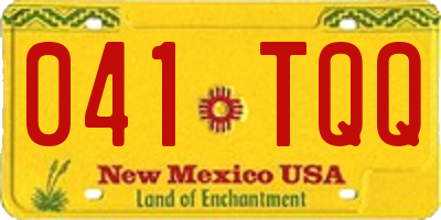 NM license plate 041TQQ