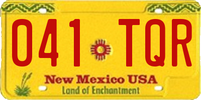 NM license plate 041TQR