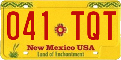 NM license plate 041TQT