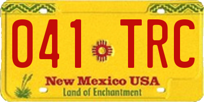 NM license plate 041TRC