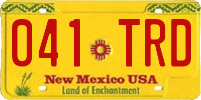 NM license plate 041TRD