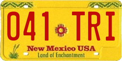 NM license plate 041TRI