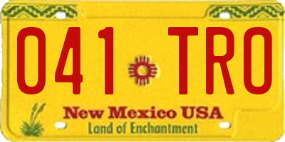 NM license plate 041TRO