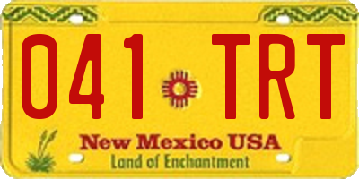 NM license plate 041TRT