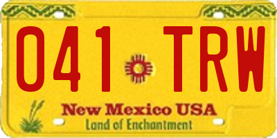 NM license plate 041TRW