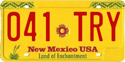 NM license plate 041TRY