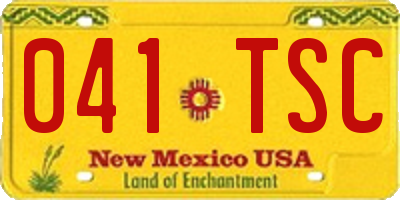 NM license plate 041TSC