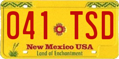 NM license plate 041TSD