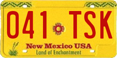 NM license plate 041TSK